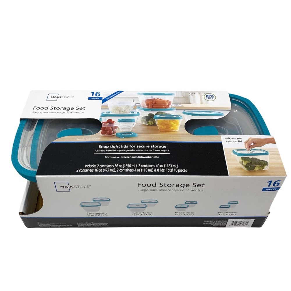 Mainstays 16 Piece Food Storage Set - Picture 3 of 6